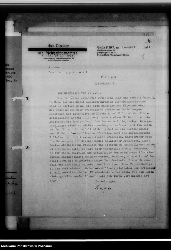 Obraz 13 z jednostki "Kirchenbücher der Umsiedler [korespondencja]"