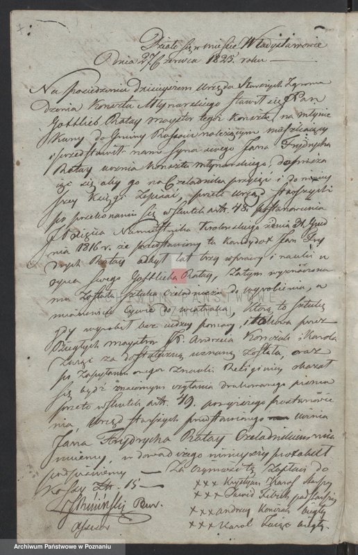 image.from.unit.number "Księga zgromadzenia kunsztu młynarskiego w mieście Władysławowie tycząca się zapisania uczniów ..."