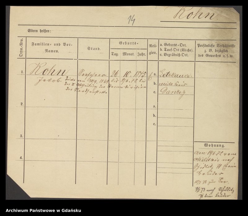 image.from.unit.number "Karty meldunkowe: Kohn - Kohnke"