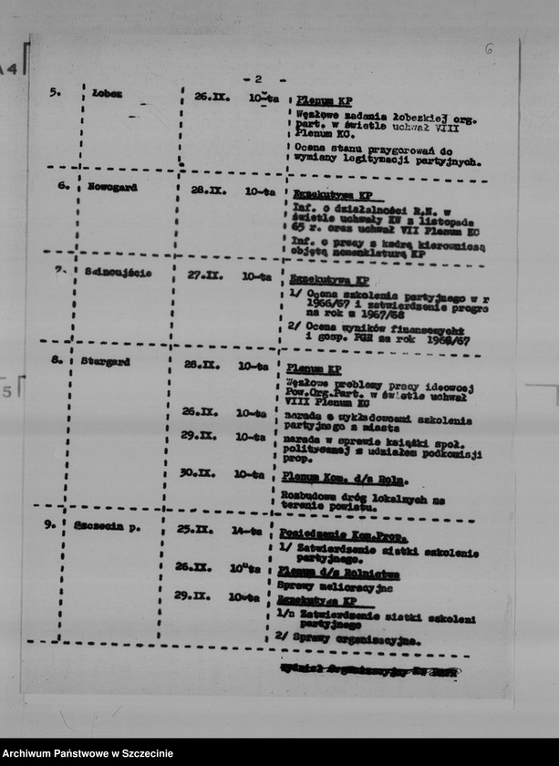 image.from.unit.number "Zestawienie posiedzeń egzekutyw Komitetów Powiatowych i Komitetów Miejskich Polskiej Zjednoczonej Partii Robotniczej"