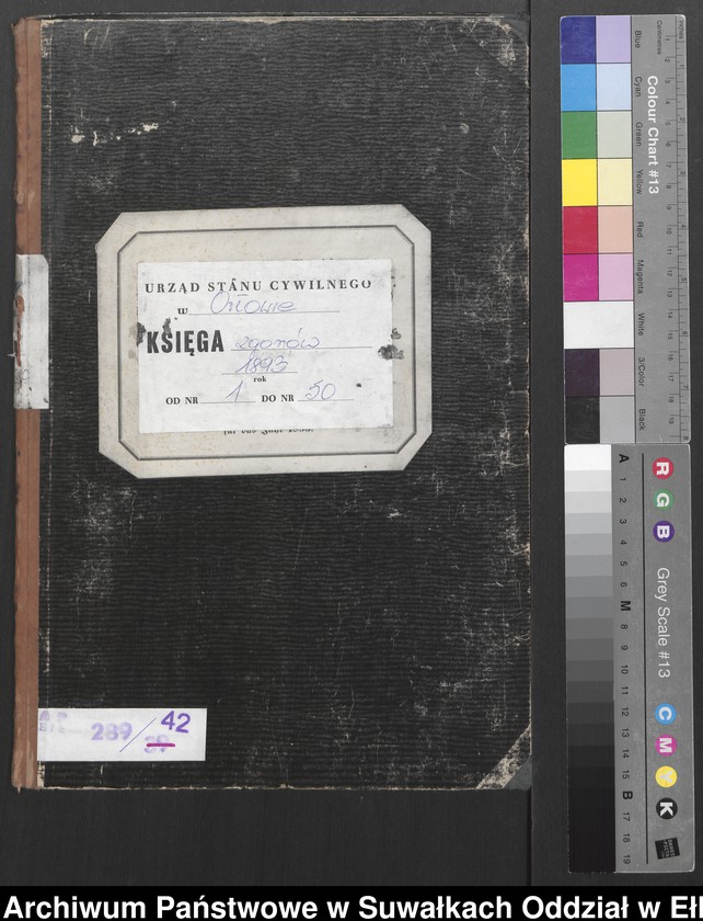 image.from.unit.number "Sterbe-Neben-Register des Preussischen Standes-Amtes Orlowen Kreis Loetzen für das Jahr 1893"