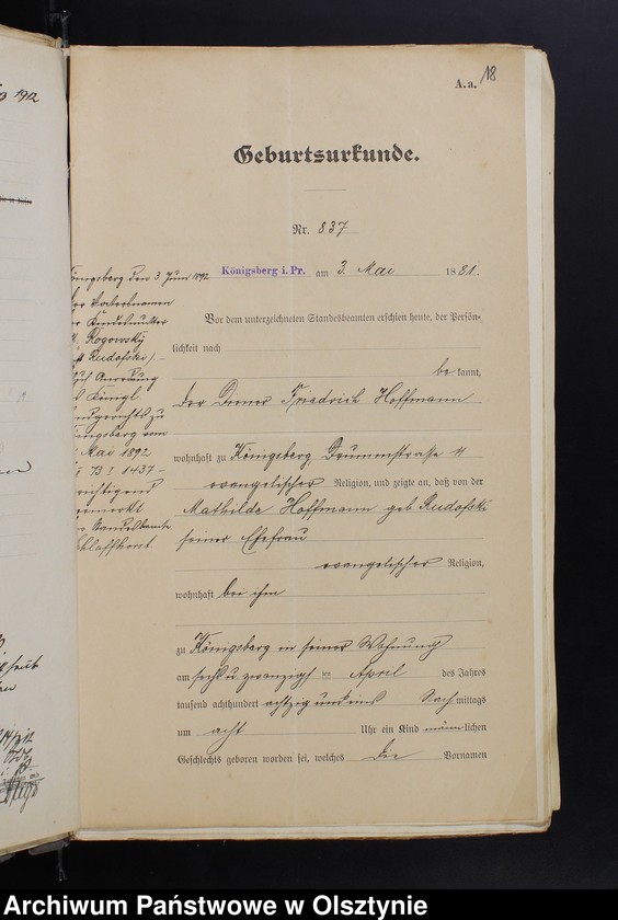 image.from.unit.number "Beläge zum Heirathsregister"