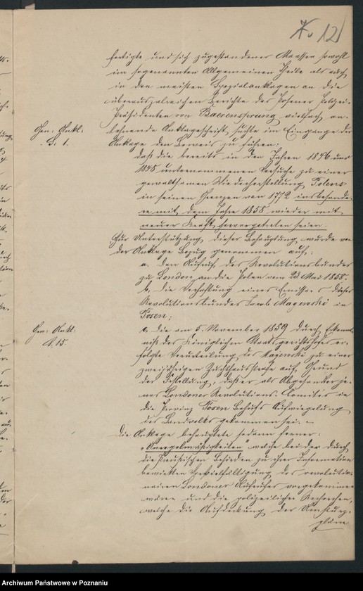 Obraz 15 z jednostki "Klage der Posener Polizeibeamten gegen den Rechtsanwalt Elven in Köln wegen Beamtenbeleidigung im Działyński - Prozess"