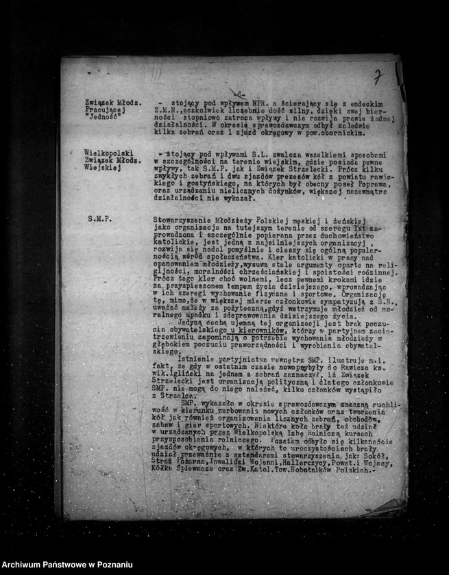 Obraz 11 z jednostki "Sprawozdanie kwartalne z życia polskich legalnych stowarzyszeń i związków za okres od 1 lipca do 31 grudnia 1933 r."