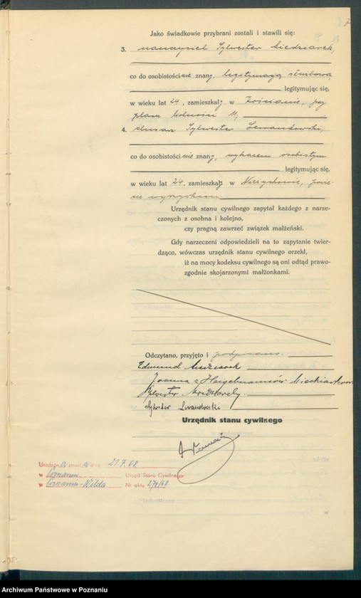 Obraz 9 z jednostki "Księga miejscowa małżeństw tom IV [Rejestr główny małżeństw]"