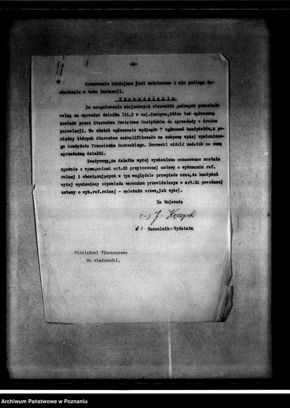 Obraz 6 z jednostki "/Zatwierdzenie wykazu nabywców działek z majątku Nietuszkowo powiatu chodzieskiego"