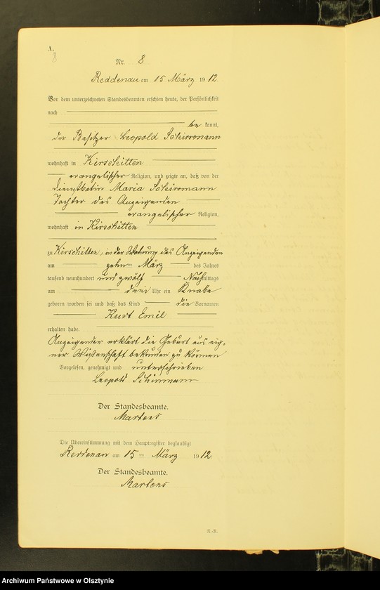 image.from.unit.number "Geburts-Neben-Register Nr 1 - 49 [Księga urodzeń - wtóropis ]"