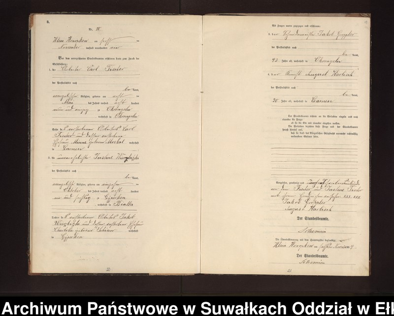 image.from.unit.number "Heiraths-Neben-Register des Preussischen Standes-Amtes Gross Konopken Kreis Loetzen"