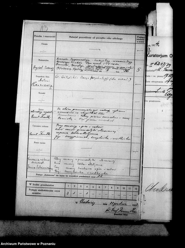 Obraz 17 z jednostki "Państwowe Gimnazjum imienia świętej Barbary w Chodzieży [Protokoły konferencji Rady Pedagogicznej]"