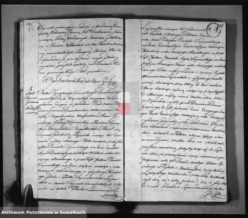 image.from.unit.number "Akta zaślubionych gminy seyneńskiey w roku 1824."