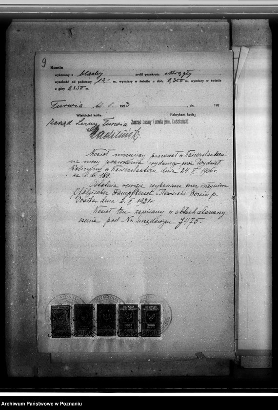 Obraz 13 z jednostki "Tartak Zarządu Leśnego w Turwi, pow. kościański, nr woj. kotła 166"