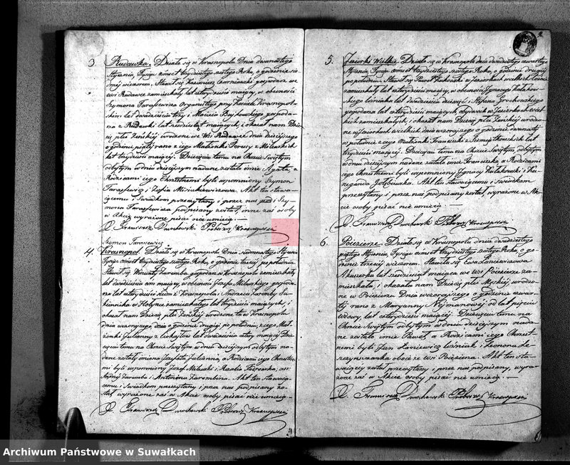 image.from.unit.number "Duplikat Narodzonych, Zaślubionych i Zeszłych w Parafii Krasnopolskiey z Roku 1836."