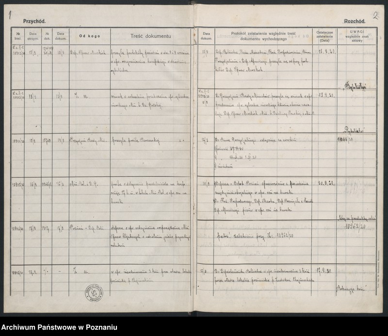 Obraz 4 z jednostki "Dziennik główny rok 1920"