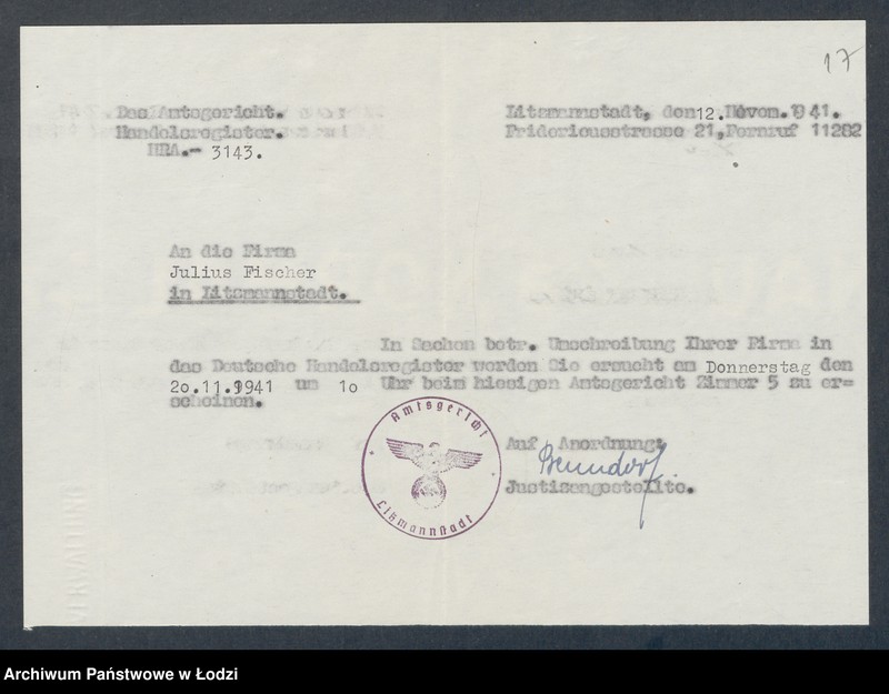 Obraz 19 z jednostki "Juliusz Fiszer – sklep kolonialno-spożywczy i wyrób tytoniowy"