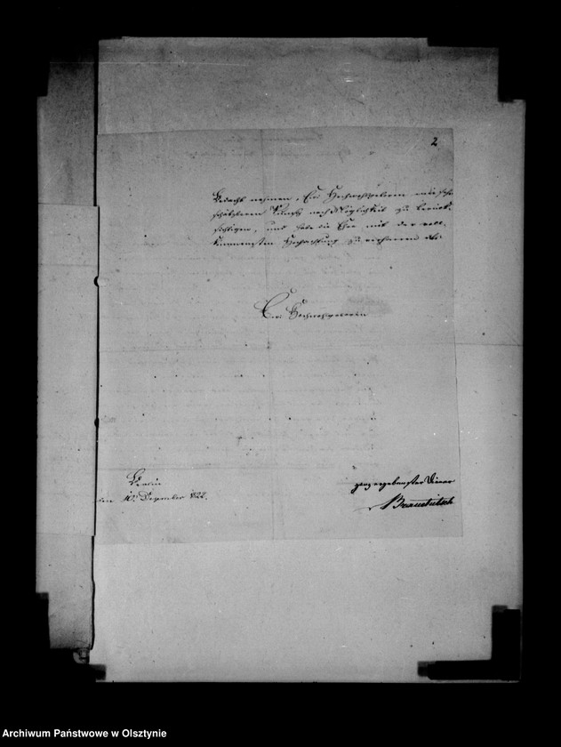 image.from.unit.number "/Schriftwechsel des Kommandeurs der 2 Kavalerie- Brigade Gf. Karl Lehndorff u. a. /"