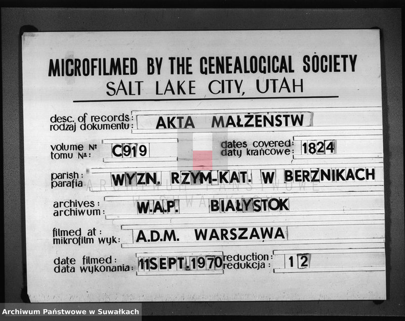 image.from.unit.number "Akta Szlubne Gminy Berznickiey Roku 1824 od 1-go Stycznia do 31 Grudnia"