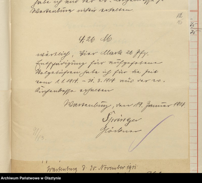 image.from.unit.number "Beläge zur Jahresrechnung der Kirchenkasse zu Wartenburg"