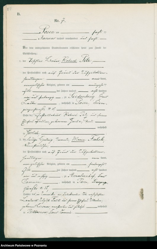 Obraz 15 z jednostki "Księga miejscowa małżeństw tom I"