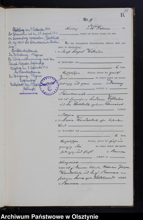 image.from.unit.number "Heiraths-Neben-Register Nr 1 - 19"