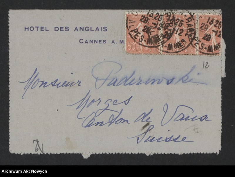 image.from.unit.number "Hymans Paul i Thérese; Załączniki: a) zaproszenie; b) wycinek prasowy; L.13 (odpowiedzi - rękopisy)"