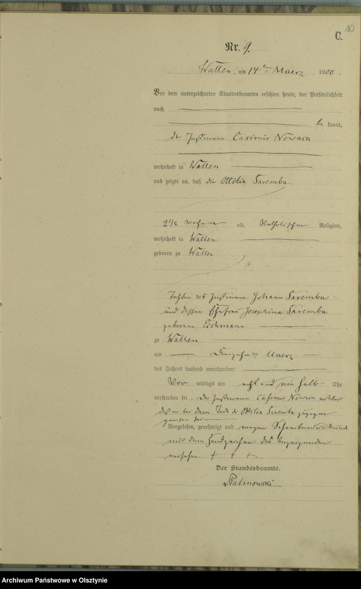image.from.unit.number "Sterbe-Haupt-Register Nr 1 - 41"