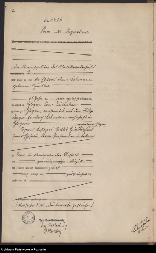 Obraz 4 z jednostki "Księga miejscowa zgonów tom IV [Rejestr główny zgonów]"