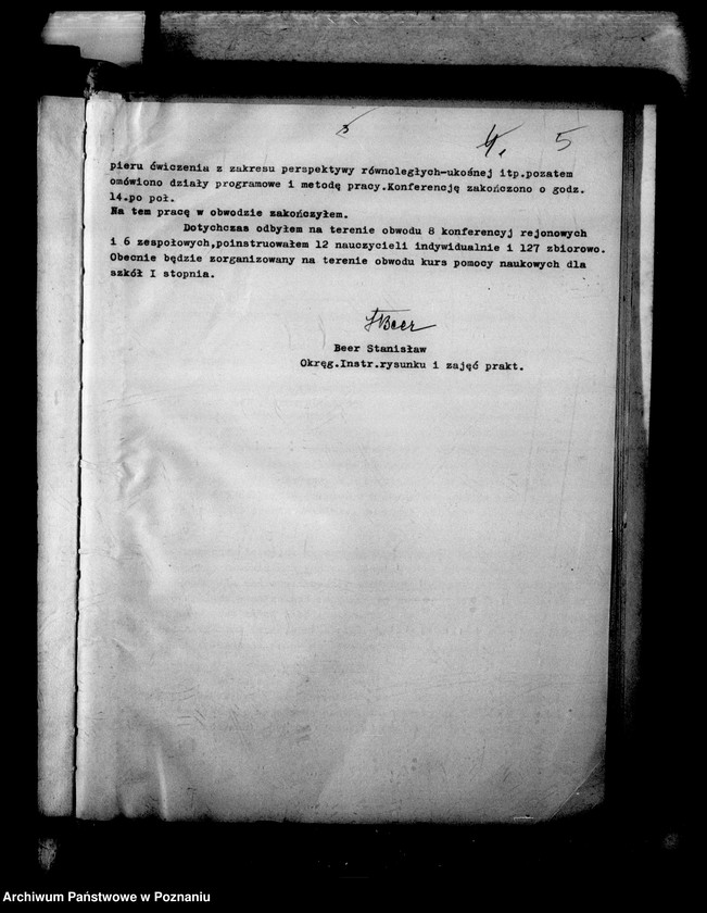 Obraz 8 z jednostki "[Sprawozdania z kursów wyrobu pomocy naukowych na terenie okręgu poznańskiego]"