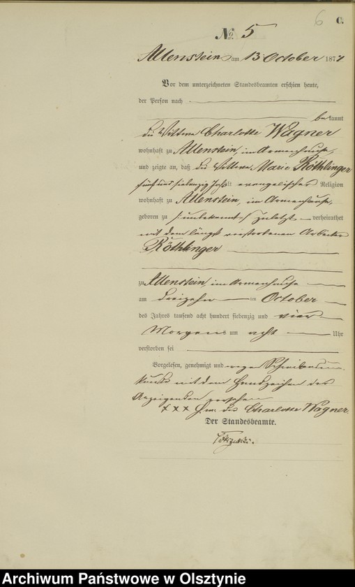 image.from.unit.number "Haupt-Sterbe-Register Nr 1 - 45"