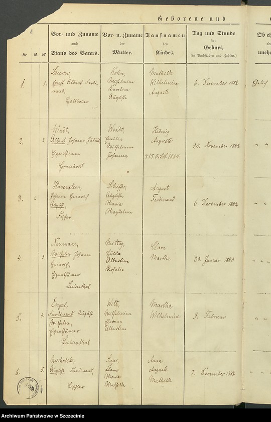 image.from.unit.number "Kirchenbuch. Lübzin (Lubczyna, now.)."