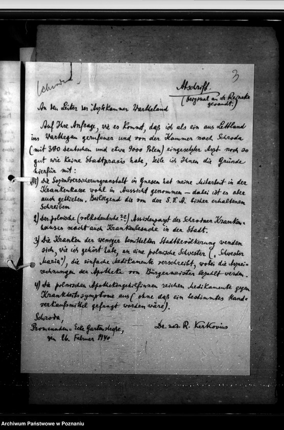 Obraz 7 z jednostki "Amtsärzte Kreis Schroda (Środa) - wyposażenie szpitali"