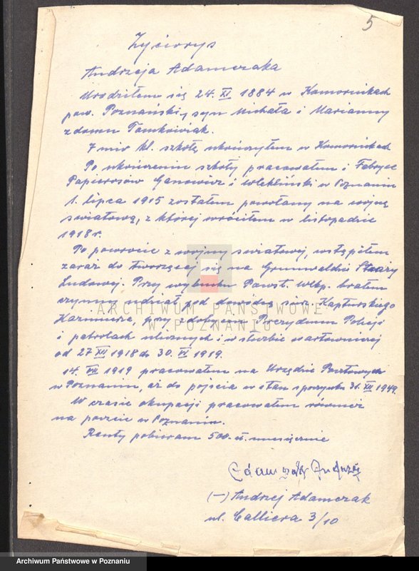 Obraz 18 z jednostki "Życiorysy powstańców wielkopolskich: A - tom l /Abramowski - Andrzejewski/."