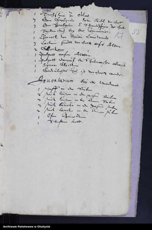 image.from.unit.number "Kirchen Rechnung des Kirchspiels Herzogswalde"