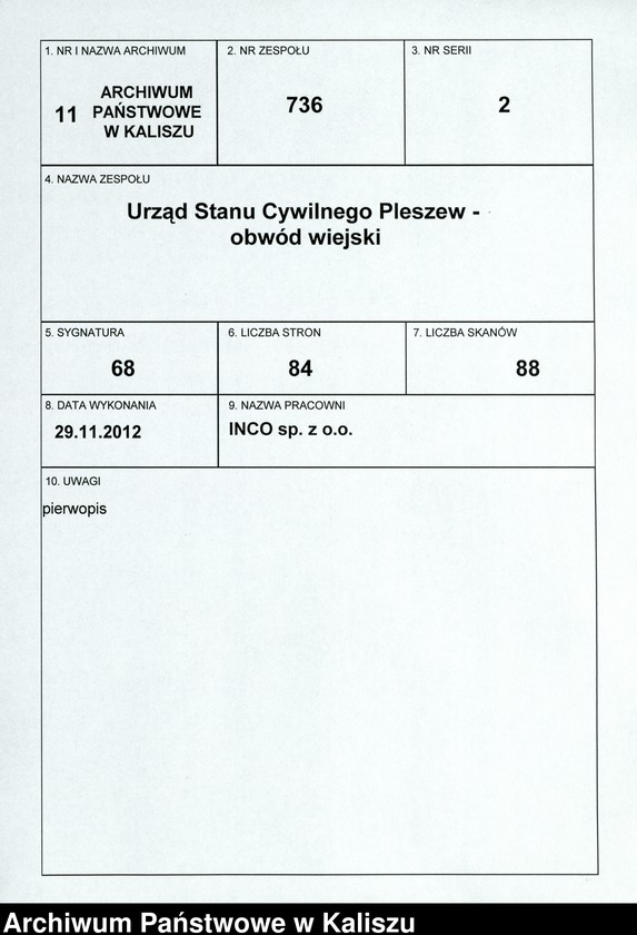 Obraz 1 z jednostki "[Księga małżeństw]"