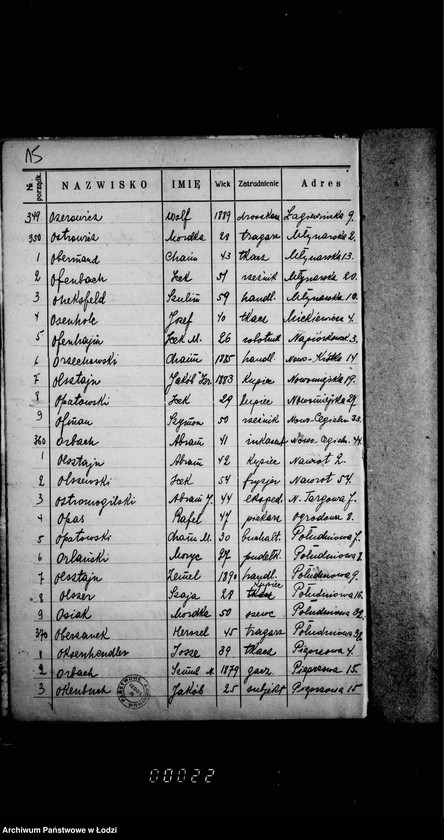 Obraz 20 z jednostki "Lista wyborców Gminy Wyznaniowej Żydowskiej w Łodzi 1924 r. lit. O"