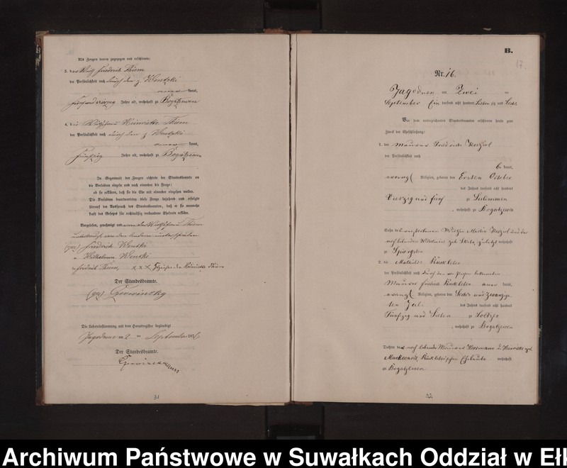 image.from.unit.number "Heiraths-Neben-Register des Preussischen Standes-Amtes Rydzewen Kreis Loetzen"