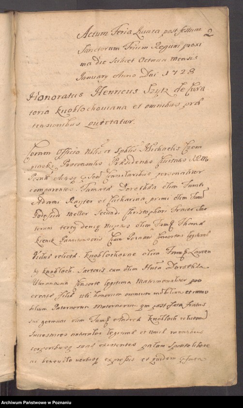 Obraz 5 z jednostki "Protocollon nobilis officii consularis civitatis SR.Mtis Posnaniae incipit ab anno 1728 sub felici regimine nobilis et spectabilis domini Michaelis Czempiński proconsulis praesidentis eiusdem civitatis ..."
