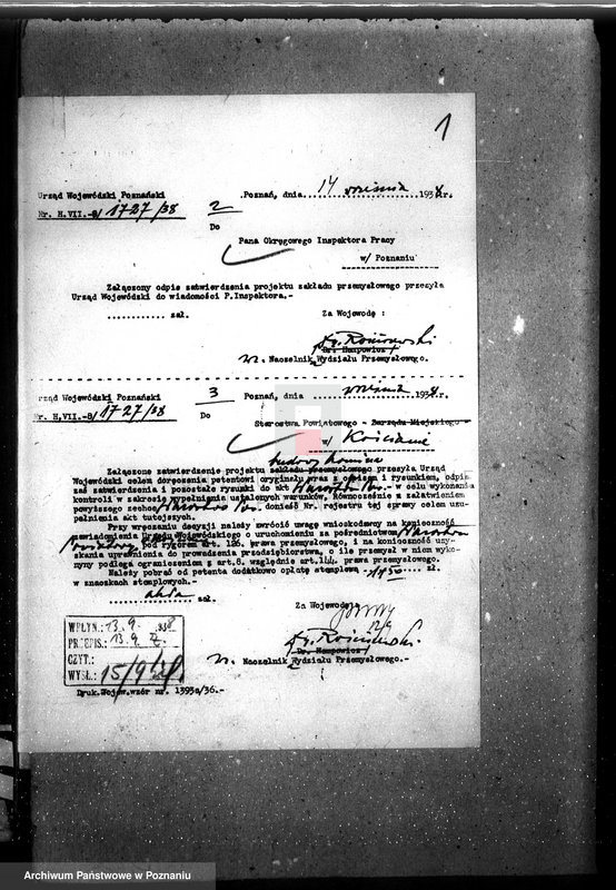 Obraz 6 z jednostki "Zatwierdzenie projektu zakładu przemysłowego / Mleczarni Spółdzielczej/ w Kościanie"