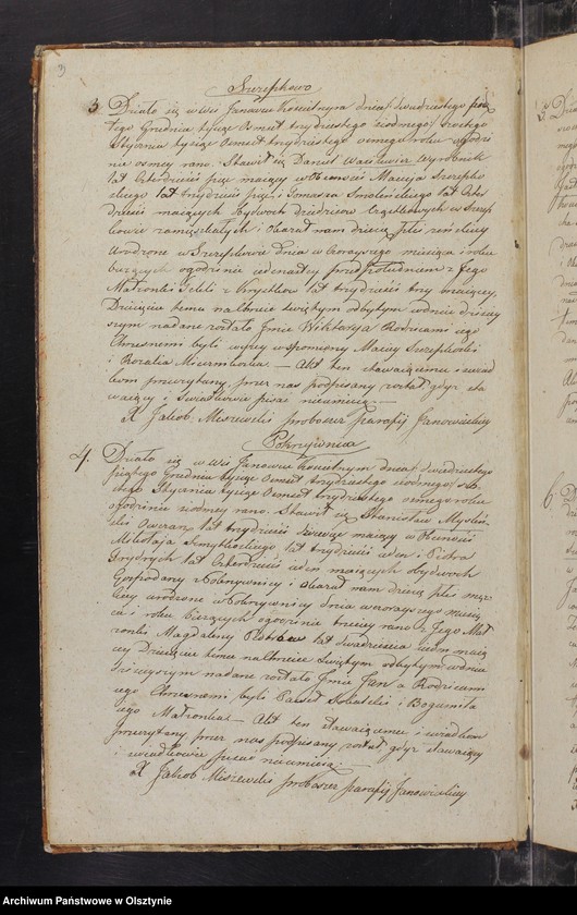 image.from.unit.number "Duplikat Kościoła Parafialnego Janowieckiego składający się z trzech Oddziałow to jest Ak Urodzenia Zaslubienia i Zejścia na Rok 1838 przeznaczony"