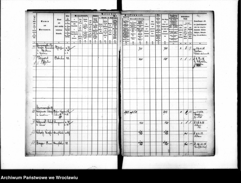image.from.unit.number "Einkommen - Nachweisungen zur Klessensteuerrollen"