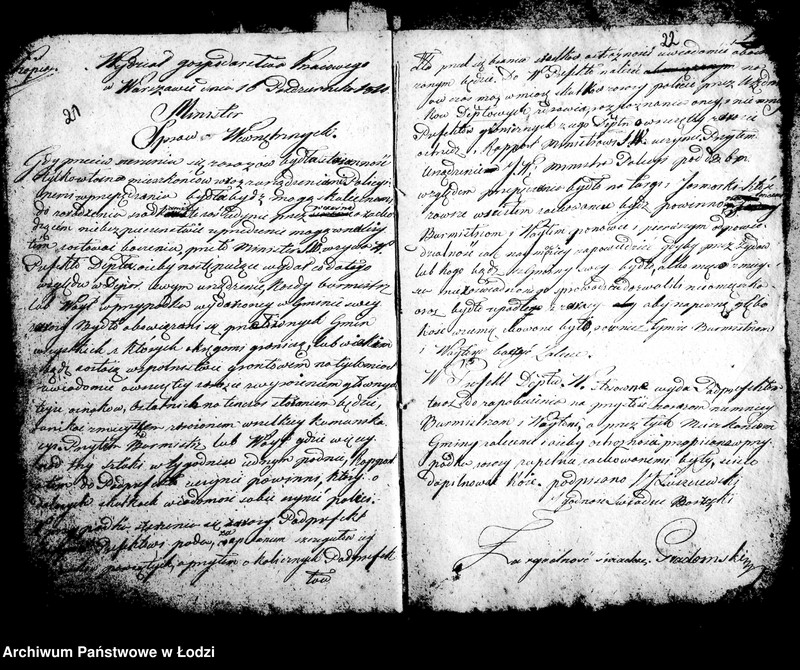 Obraz 20 z jednostki "Akta tyczące się urządzeń względem prowadzenia na jarmarki i sprzedawania bez zaświadczeń inwentarza i zaszłych korespondencji"