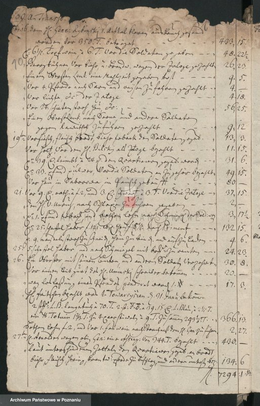 Obraz 12 z jednostki "Extract aus den Stadttrechnungen von extraordinären Expensen; język niemiecki"