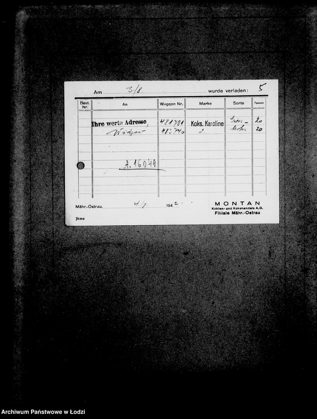 Obraz 8 z jednostki "Aufträge, [Lieferscheinen und Rechnungen] 14731-16050 [Dostawy żywności do Getta]"