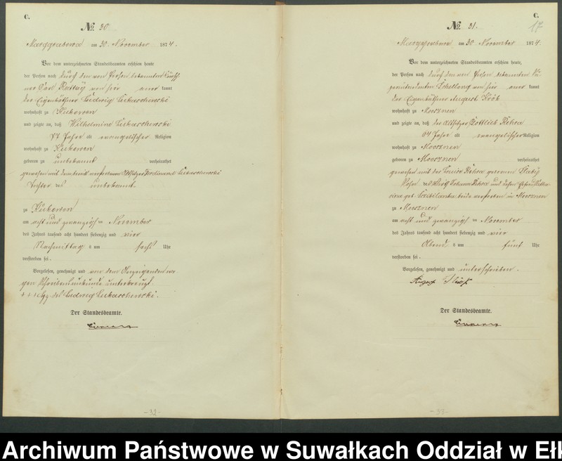 image.from.unit.number "Haupt-Sterbe-Register des Königlich Preussischen Standes-Amtes Landgemeinde Marggrabowa Kreis Oletzko"