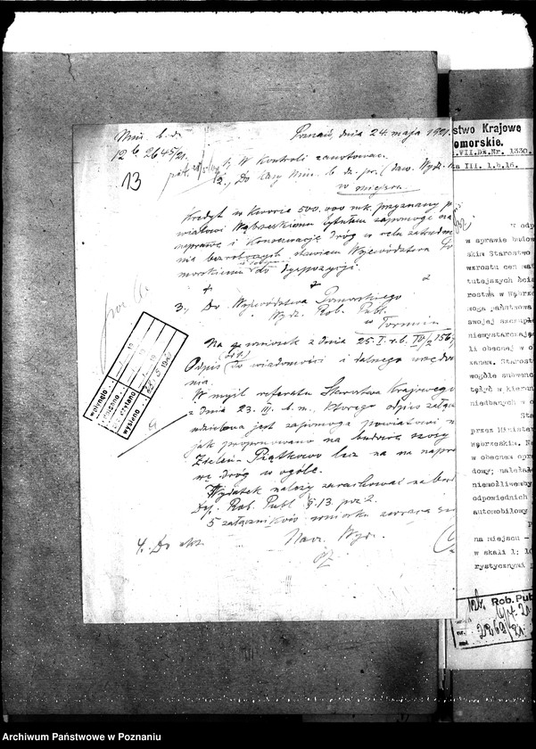 Obraz 17 z jednostki "[Budowa i naprawa dróg w powiecie wąbrzeskim i sprawa zatrudnienia bezrobotnych pow. wąbrzeski]"