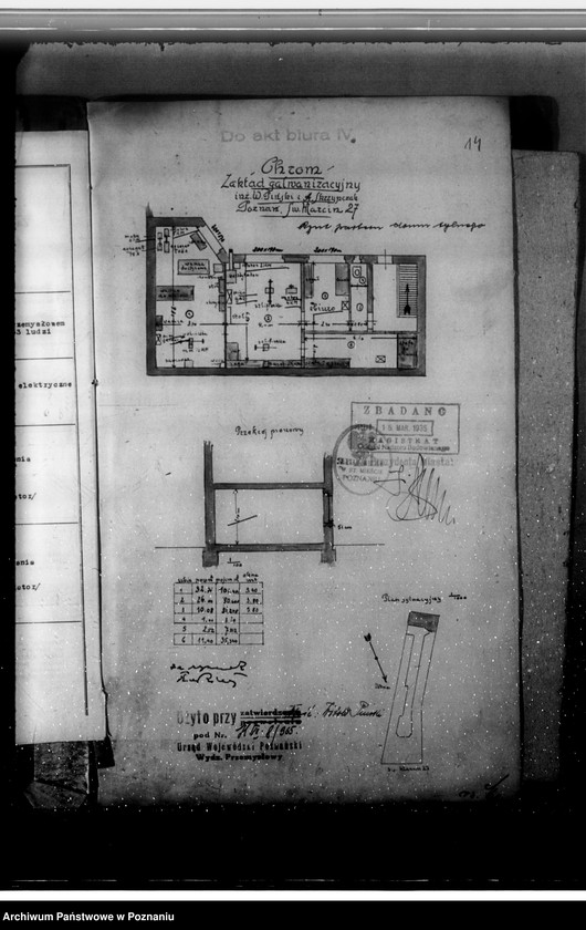 Obraz 19 z jednostki "Zatwierdzenie zakładu przemysłowego /warsztatu galwanizacyjnego/ W. Pińskiego w Poznaniu"