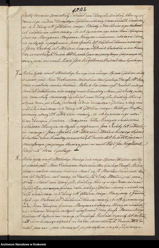 image.from.unit.number "Akta Urodzenia, Uznania i Przysposobienia Parafii S Szczepana w Krakowie na Piasku r. 1843"