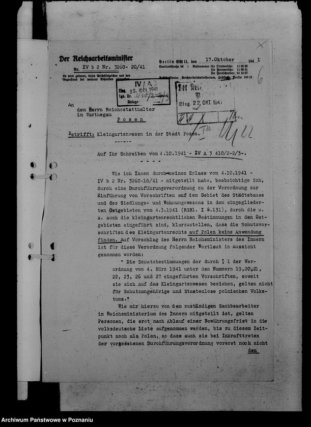 Obraz 10 z jednostki "Korespondencja i plany sytuacyjne ogródków działkowych w Poznaniu"