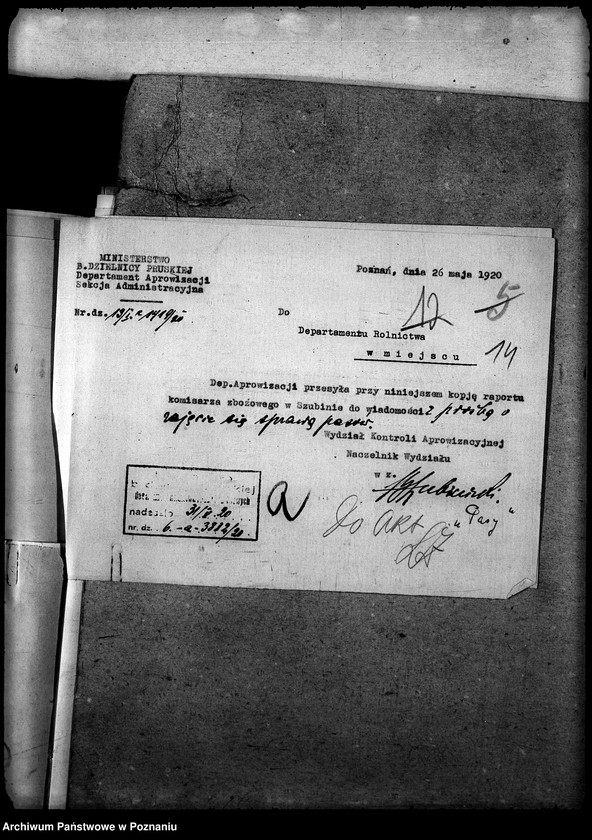 Obraz 19 z jednostki "Sprawy szczegółowo-administracyjne Pasy zapędne"