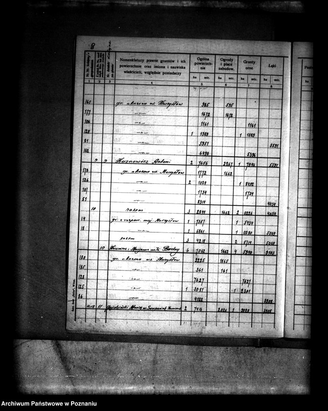 Obraz 12 z jednostki "/Rejestr pomiarowy wsi Morzysław powiatu konińskiego"