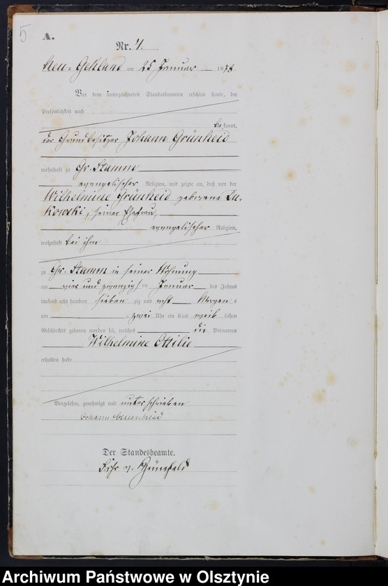 image.from.unit.number "Geburts-Haupt-Register Nr 1 - 77"
